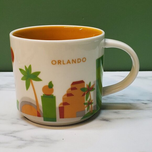 Starbucks You Are Here Orlando Coffee Mug Orange - Picture 5 of 9